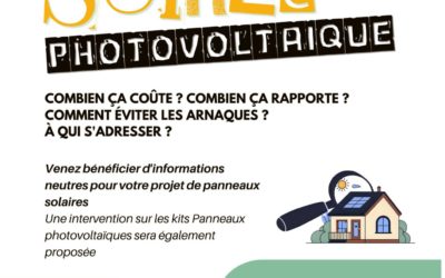 Rdv le 23 septembre pour une soirée photovoltaïque à Melrand