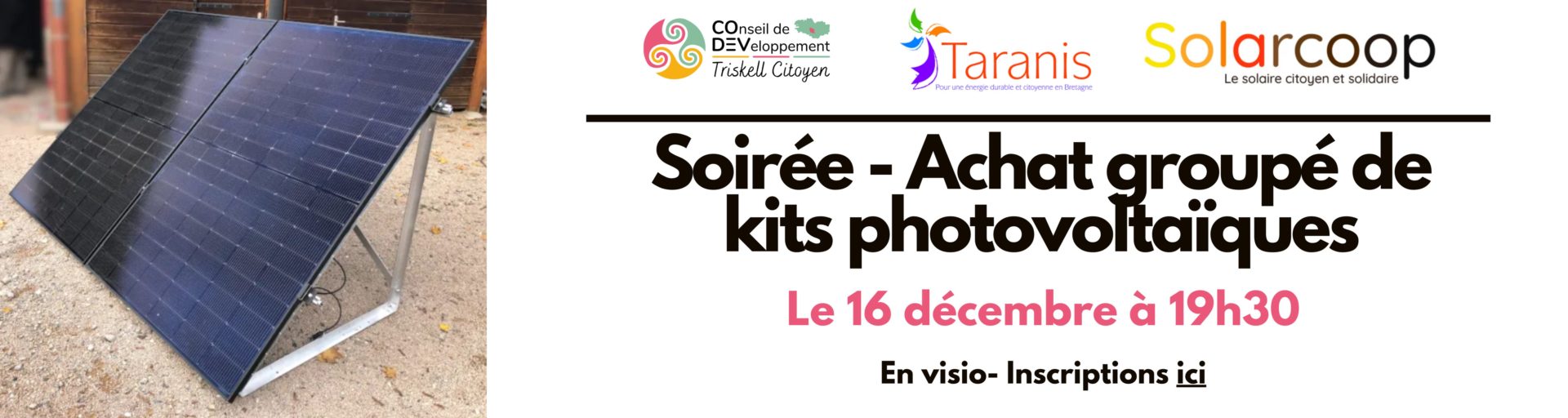 Achat groupé des kits PV - 24 novembre 2025 Visuel pour la réunion sur l'achat groupé de kits photovoltaïques sur les territoires du Pays de Pontivy le 24 novembre 2025